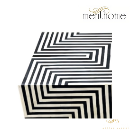 Bone Inlay Stripe Design Coffee Table | Luxury Handmade Coffee Table