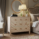 Elegant Sunburst Patterned Three-Drawer Dresser | Luxury Handmade Chest of Drawer