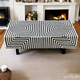 Bone Inlay Stripe Design Coffee Table | Luxury Handmade Coffee Table