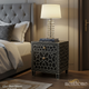 Elegant Black and White Patterned Bedside Table | Luxury Handmade Bedside Table