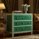 Green Bone Inlay Three Drawer Chest | Luxury Handmade Chest of Drawer