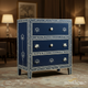 Handcrafted Blue and White Floral 3-Drawer Chest | Luxury Handmade Chest of Drawer