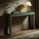 Elegant Green Console Table with Greek Key Pattern | Luxury Handmade Console