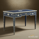 Handcrafted Blue and Ivory Inlay Floral Writing Desk | Luxury Handmade Desk