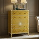 Decorative Sunburst Patterned Chest of Drawers | Luxury Handmade Tallboy