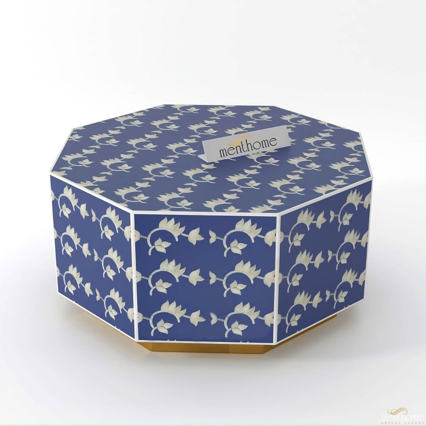 Hexagon Coffee Table Bone Inlay - HoneyComb | Luxury Handmade Coffee Table