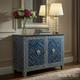 Blue Patterned Decorative Wooden Cabinet | Luxury Handmade Console