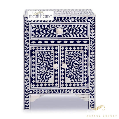Handmade Bedside Table Handmade Design Bone inlay Commode, Bone Inlay Drawer, Bone Inlay Furniture Pattern Furniture Handmade Wooden Table | Luxury Handmade Bedside Table