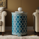 Elegant Blue Moroccan-Inspired Cabinet | Luxury Handmade Side Table