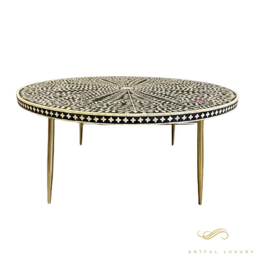 Carve Furniture Handmade Bone Inlay Coffee Table | Luxury Handmade Coffee Table