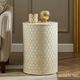 Hexagon Pattern Bone Inlay Side Table | Luxury Handmade Side Table