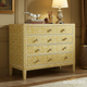 Elegant Yellow Patterned Four-Drawer Chest | Luxury Handmade Chest of Drawer