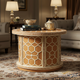 Elegant Round Wooden Inlaid Coffee Table | Luxury Handmade Coffee Table