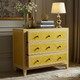 Handcrafted Yellow Inlay Three-Drawer Dresser | Luxury Handmade Chest of Drawer