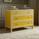 Yellow Decorative 3-Drawer Chest with Greek Key Pattern | Luxury Handmade Chest of Drawer