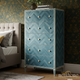 Blue Herringbone Pattern Chest of Drawers | Luxury Handmade Tallboy