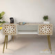 Wooden Inlay 2 Drawers Moroccan pattern desk | Luxury Handmade Desk