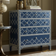 Elegant Blue and White Patterned Chest of Drawers | Luxury Handmade Tallboy