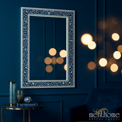 Elegant Decorative Wall Mirror with Floral Pattern Frame | Luxury Handmade Mirror
