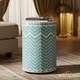 Chevron Pattern Ceramic Side Table | Luxury Handmade Side Table