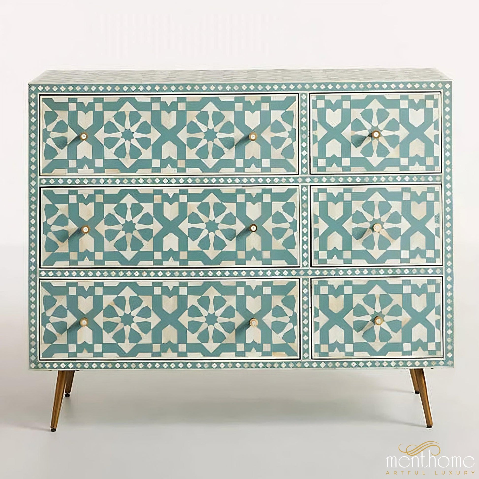 Moroccan Six Drawer Dresser | Luxury Handmade Dresser
