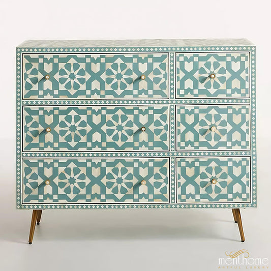 Moroccan Six Drawer Dresser | Luxury Handmade Dresser