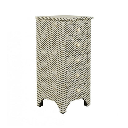 Bone Inlay Black Chevron Tallboy