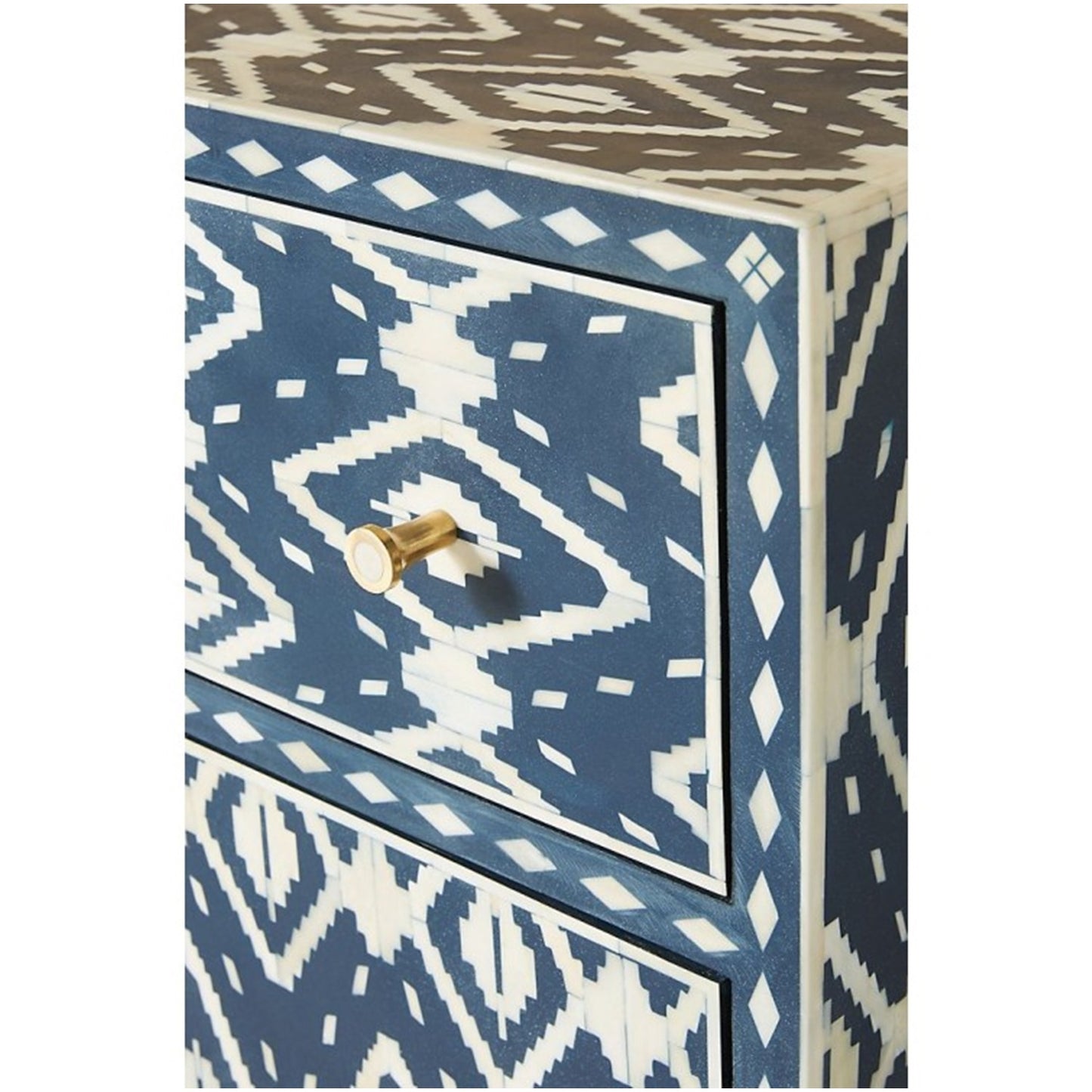 Bone Inlay Ikat Entryway Cabinet