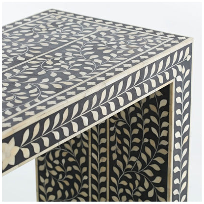 Bone Inlay Console Table Handcrafted