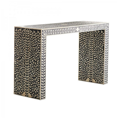 Bone Inlay Console Table Handcrafted