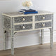Floral Desk Four Drawer Bone Inlay
