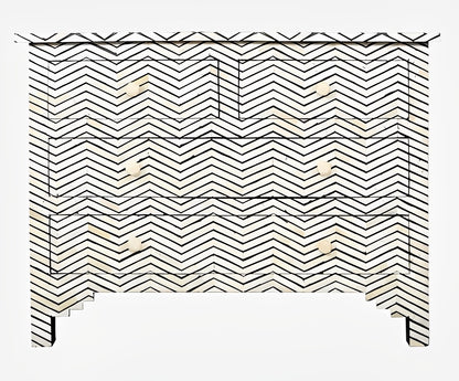 Bone inlay 4 Drawer Commode Table