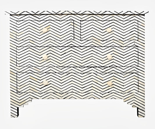 Bone inlay 4 Drawer Commode Table