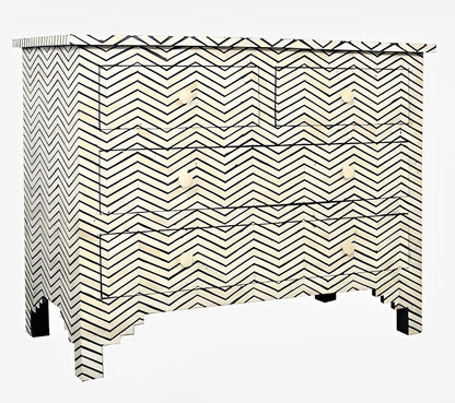 Bone inlay 4 Drawer Commode Table