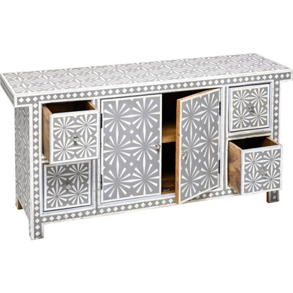 Bone Inlay Sideboard Snow In Grey