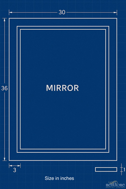 Decorative Wall Mirror with Pink Herringbone Frame | Luxury Handmade Mirror