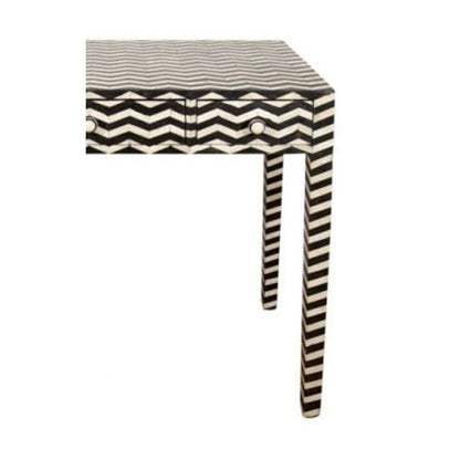 Chevron Pattern Bone Inlay Desk