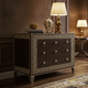 Elegant Dark Wood Chest of Drawers with Greek Key Inlay | Luxury Handmade Dresser