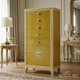 Elegant Sunburst Detailed Wooden Chest of Drawers | Luxury Handmade Tallboy