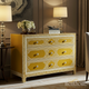 Hand-Painted Yellow Decorative Chest of Drawers | Luxury Handmade Chest of Drawer