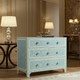 Blue Patterned Three-Drawer Chest | Luxury Handmade Chest of Drawer