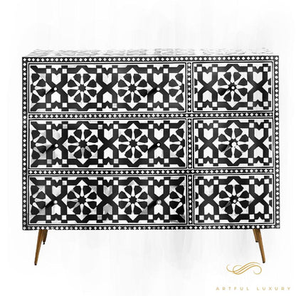 Moroccan Six Drawer Dresser | Luxury Handmade Dresser