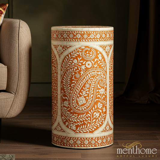 Traditional Ceramic Decorative Vase | Luxury Handmade Side Table