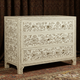 Handcrafted Bone Inlay Floral Chest of Drawers | Luxury Handmade Chest of Drawer
