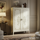 Elegant Hand-Painted Wooden Storage Cabinet | Luxury Handmade Cabinet