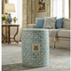 Blue Mosaic Garden Stool | Luxury Handmade Stool