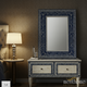 Vintage Blue and White Inlay Dressing Table with Mirror | Luxury Handmade Mirror