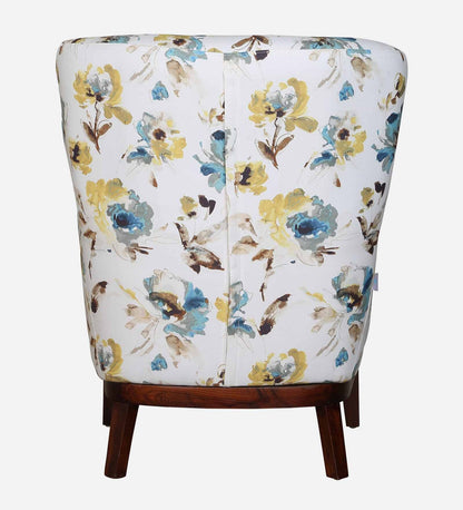 Fabric Full Back Lounge Chair In Floral Print