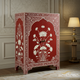 Hand-Painted Floral Decorative Wooden Cabinet | Luxury Handmade Cabinet