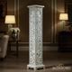 Handcrafted Bone Inlay Floral Design Pedestal Stand | Luxury Handmade Tallboy
